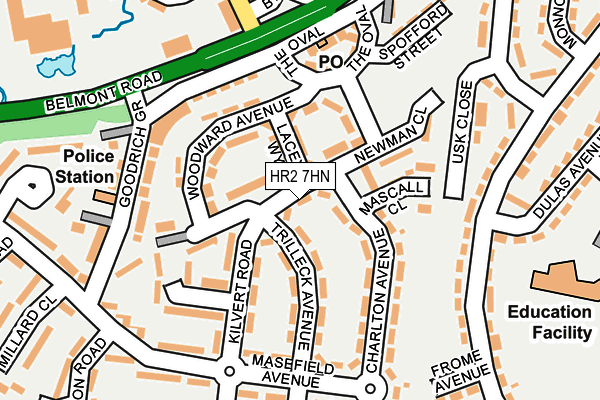 HR2 7HN map - OS OpenMap – Local (Ordnance Survey)