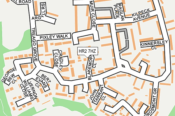 HR2 7HZ map - OS OpenMap – Local (Ordnance Survey)