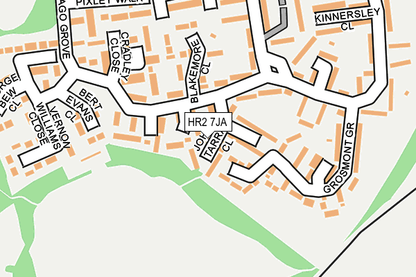 HR2 7JA map - OS OpenMap – Local (Ordnance Survey)