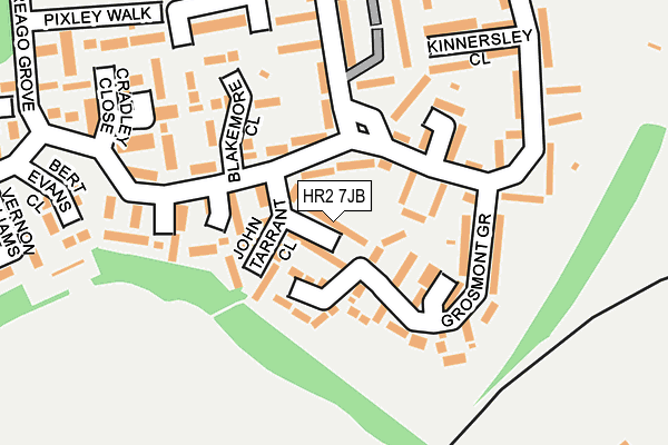 HR2 7JB map - OS OpenMap – Local (Ordnance Survey)