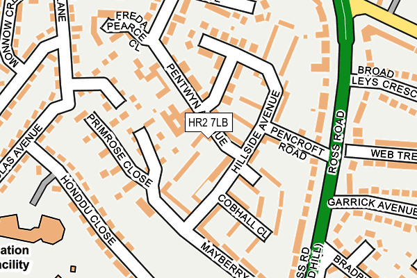 HR2 7LB map - OS OpenMap – Local (Ordnance Survey)