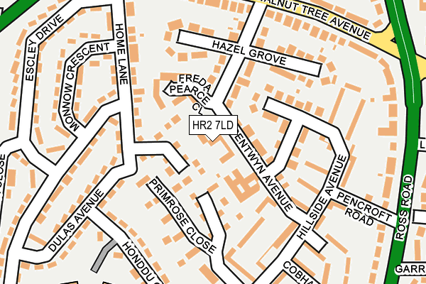 HR2 7LD map - OS OpenMap – Local (Ordnance Survey)