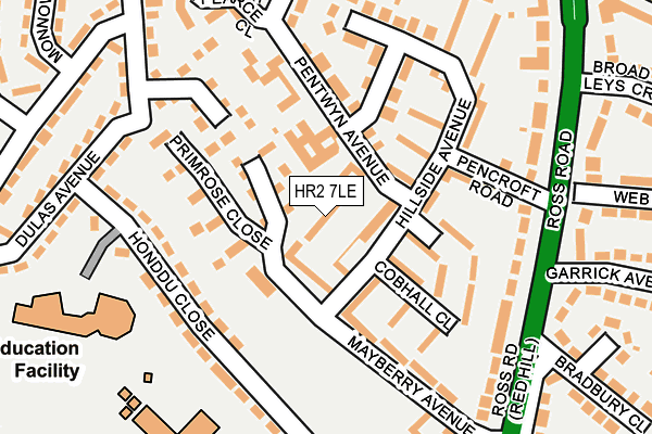 HR2 7LE map - OS OpenMap – Local (Ordnance Survey)
