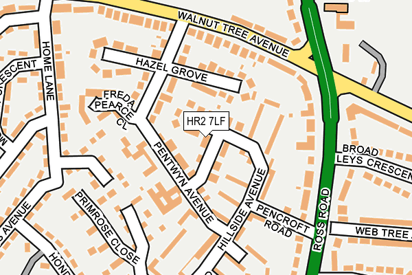 HR2 7LF map - OS OpenMap – Local (Ordnance Survey)
