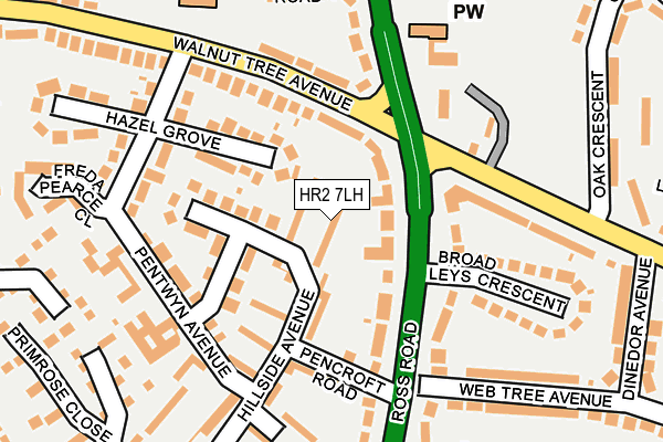 HR2 7LH map - OS OpenMap – Local (Ordnance Survey)