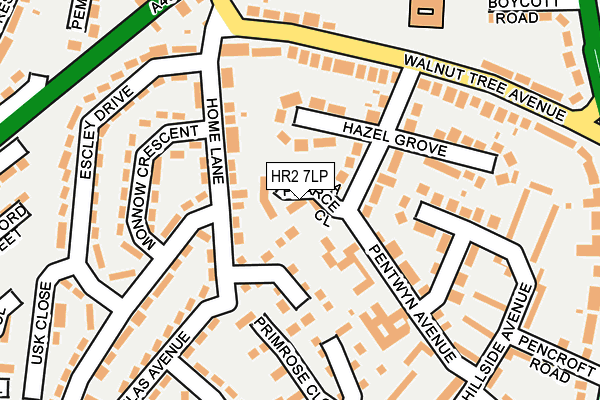 HR2 7LP map - OS OpenMap – Local (Ordnance Survey)