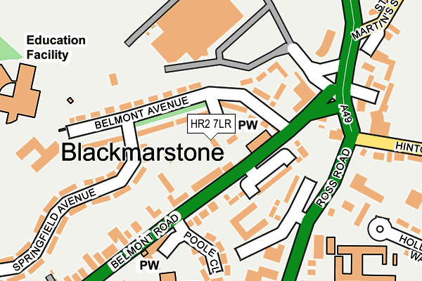 HR2 7LR map - OS OpenMap – Local (Ordnance Survey)