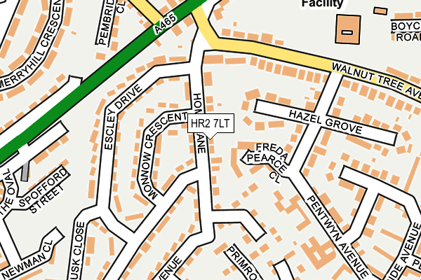 HR2 7LT map - OS OpenMap – Local (Ordnance Survey)