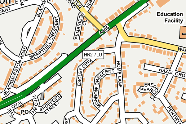 HR2 7LU map - OS OpenMap – Local (Ordnance Survey)