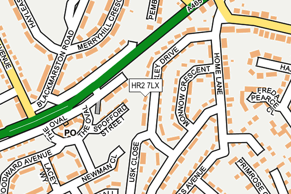 HR2 7LX map - OS OpenMap – Local (Ordnance Survey)