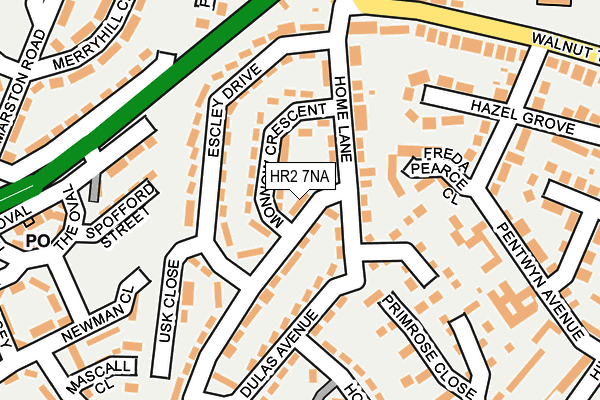 HR2 7NA map - OS OpenMap – Local (Ordnance Survey)