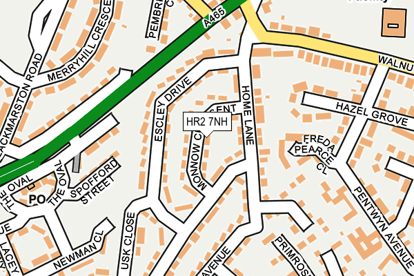 HR2 7NH map - OS OpenMap – Local (Ordnance Survey)