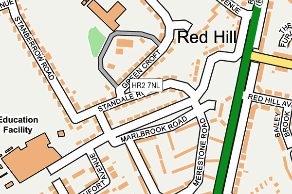 HR2 7NL map - OS OpenMap – Local (Ordnance Survey)
