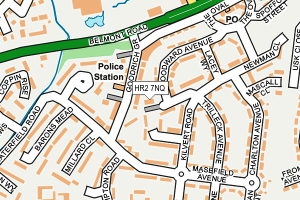 HR2 7NQ map - OS OpenMap – Local (Ordnance Survey)