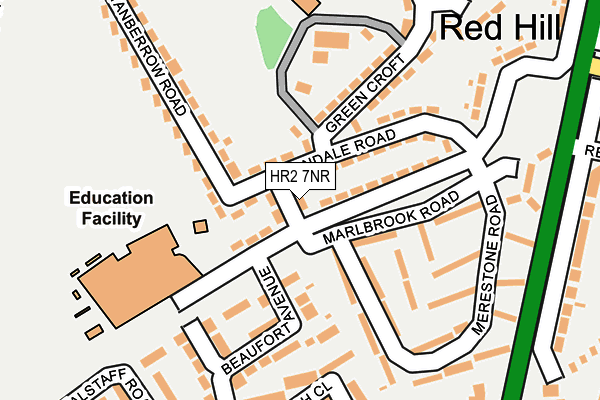 HR2 7NR map - OS OpenMap – Local (Ordnance Survey)