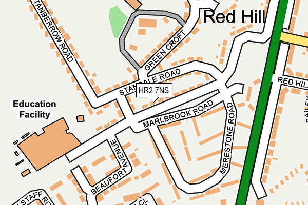 HR2 7NS map - OS OpenMap – Local (Ordnance Survey)
