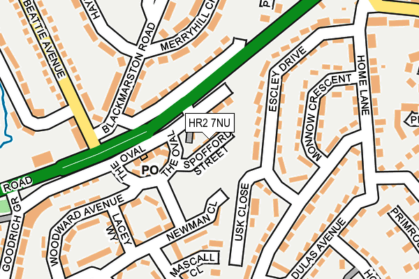 HR2 7NU map - OS OpenMap – Local (Ordnance Survey)