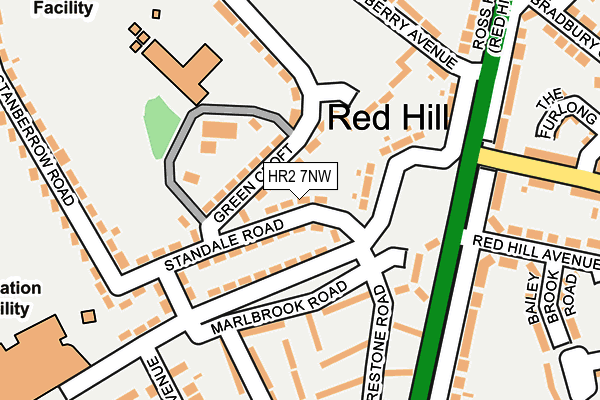 HR2 7NW map - OS OpenMap – Local (Ordnance Survey)