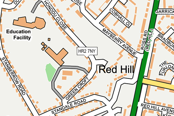 HR2 7NY map - OS OpenMap – Local (Ordnance Survey)