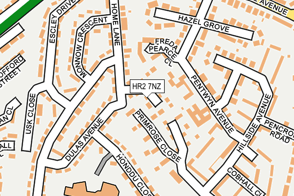 HR2 7NZ map - OS OpenMap – Local (Ordnance Survey)