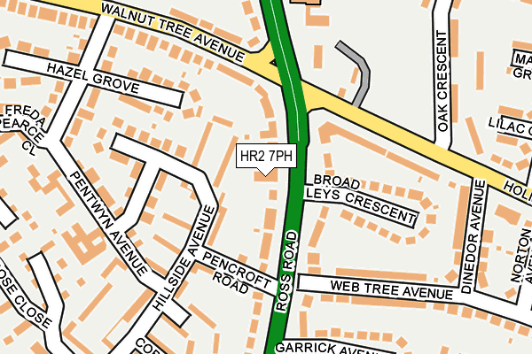 HR2 7PH map - OS OpenMap – Local (Ordnance Survey)