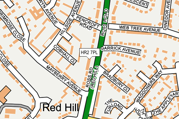 HR2 7PL map - OS OpenMap – Local (Ordnance Survey)