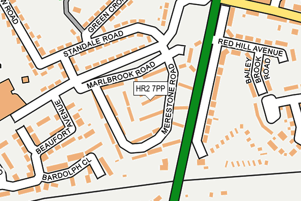 HR2 7PP map - OS OpenMap – Local (Ordnance Survey)
