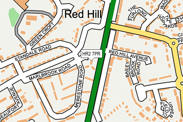 HR2 7PR map - OS OpenMap – Local (Ordnance Survey)