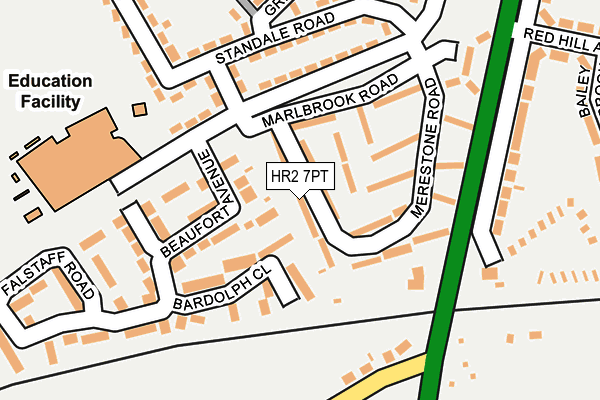 HR2 7PT map - OS OpenMap – Local (Ordnance Survey)