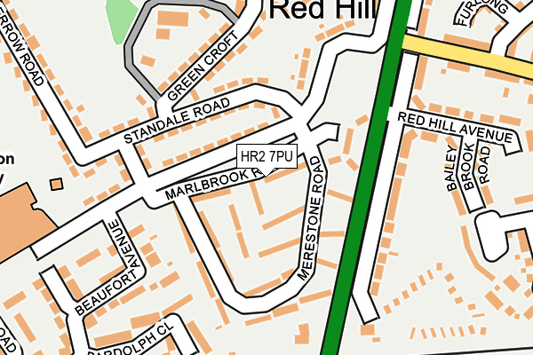 HR2 7PU map - OS OpenMap – Local (Ordnance Survey)