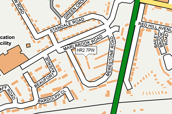 HR2 7PW map - OS OpenMap – Local (Ordnance Survey)