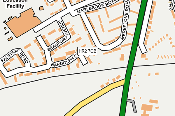 HR2 7QB map - OS OpenMap – Local (Ordnance Survey)