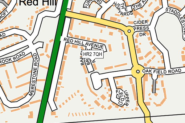 HR2 7QH map - OS OpenMap – Local (Ordnance Survey)