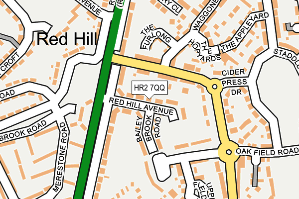 HR2 7QQ map - OS OpenMap – Local (Ordnance Survey)