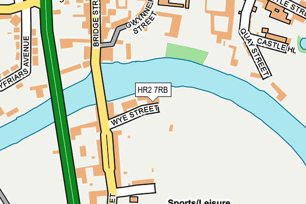 HR2 7RB map - OS OpenMap – Local (Ordnance Survey)
