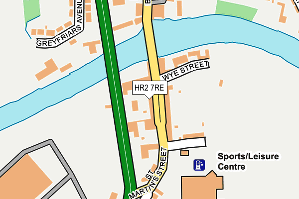 HR2 7RE map - OS OpenMap – Local (Ordnance Survey)