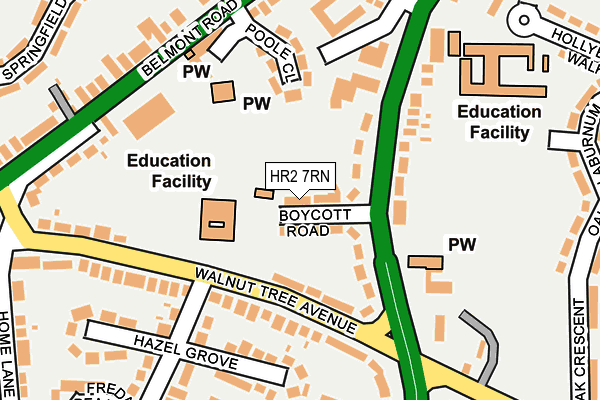 HR2 7RN map - OS OpenMap – Local (Ordnance Survey)