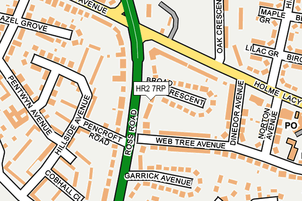 HR2 7RP map - OS OpenMap – Local (Ordnance Survey)