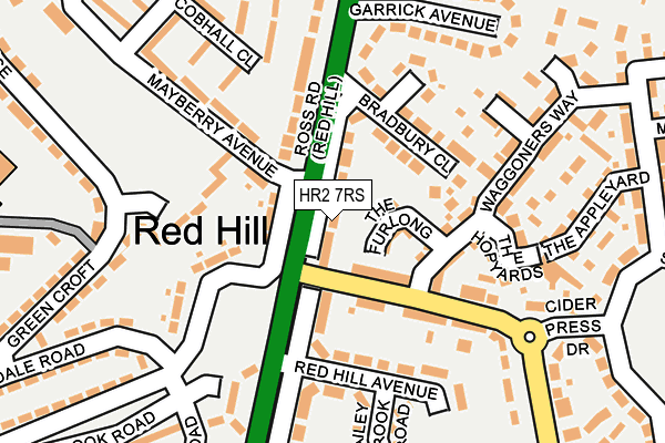 HR2 7RS map - OS OpenMap – Local (Ordnance Survey)