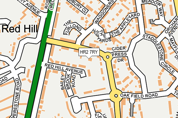 HR2 7RY map - OS OpenMap – Local (Ordnance Survey)