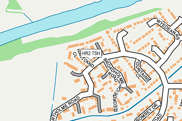 HR2 7SH map - OS OpenMap – Local (Ordnance Survey)