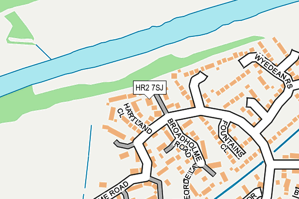 HR2 7SJ map - OS OpenMap – Local (Ordnance Survey)