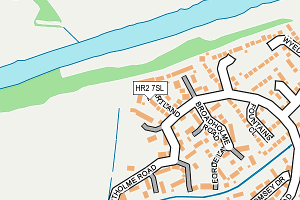 HR2 7SL map - OS OpenMap – Local (Ordnance Survey)
