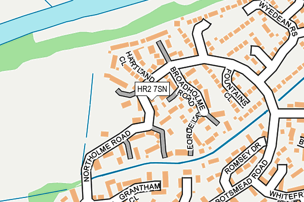 HR2 7SN map - OS OpenMap – Local (Ordnance Survey)