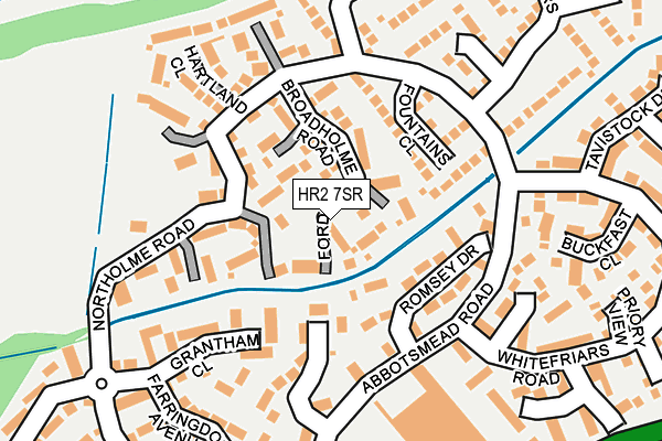 HR2 7SR map - OS OpenMap – Local (Ordnance Survey)