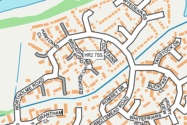 HR2 7SS map - OS OpenMap – Local (Ordnance Survey)