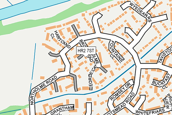 HR2 7ST map - OS OpenMap – Local (Ordnance Survey)