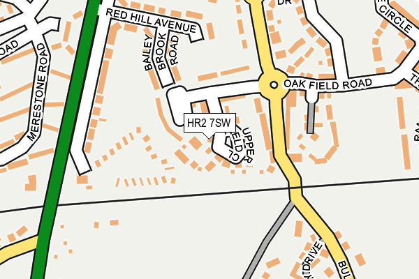 HR2 7SW map - OS OpenMap – Local (Ordnance Survey)