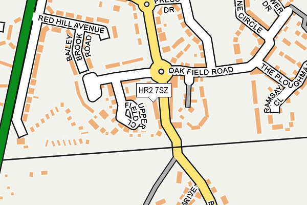 HR2 7SZ map - OS OpenMap – Local (Ordnance Survey)