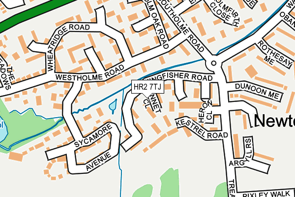 HR2 7TJ map - OS OpenMap – Local (Ordnance Survey)